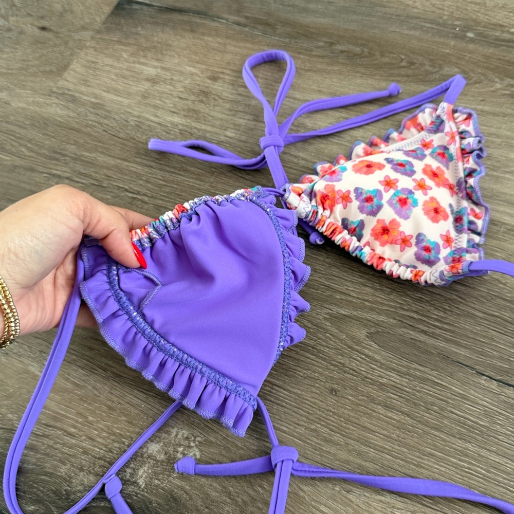 Strawberry Milk Mob Purple Floral Bikini - Picture 5 of 5